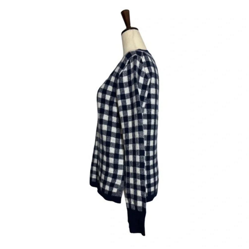 J.Crew • Gingham Checkered Cashmere Sweater S ASO Wednesday Addams